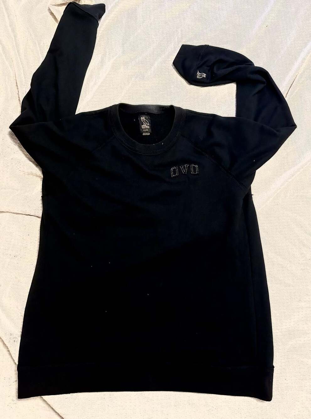 October's Very Own OVO Black and Gold Knit Sweatshirt 2X Large